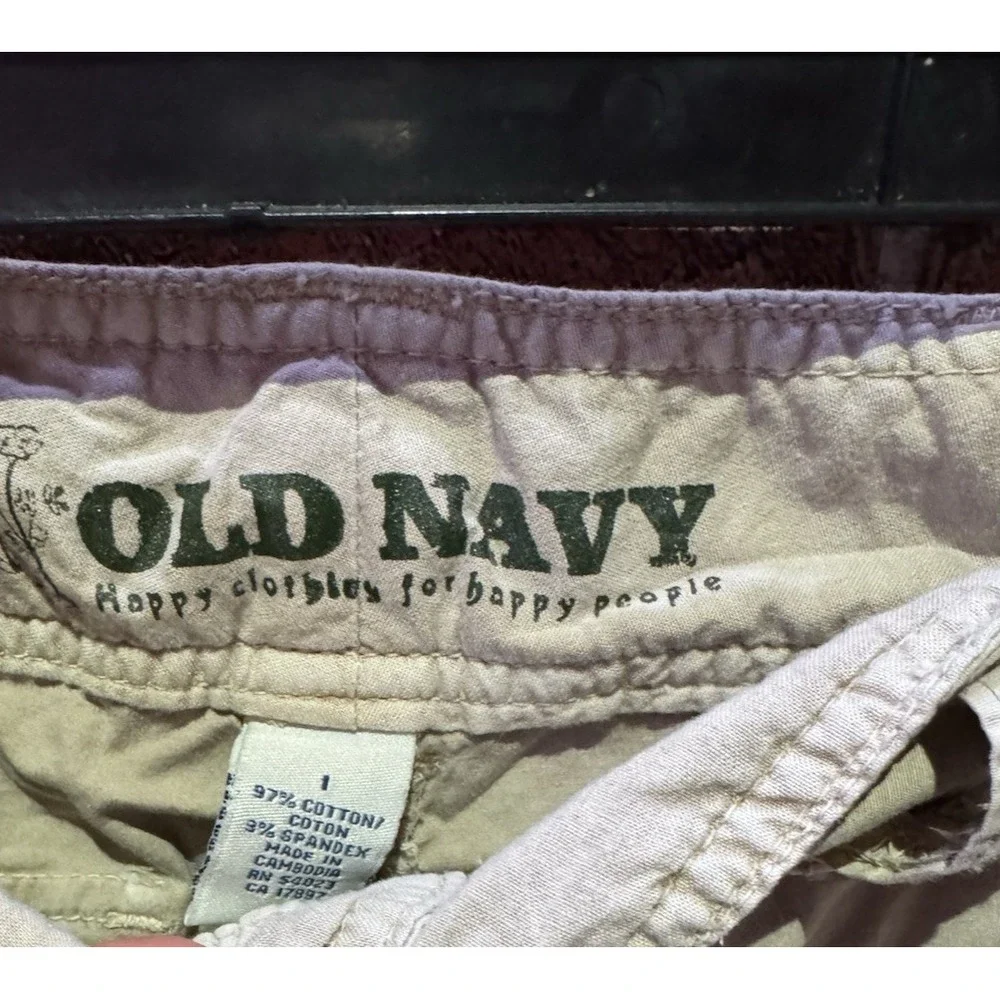 Old Navy‎ Boys Lightweight Cargo Shorts Casual Solid Khaki Outdoor Size 1 /Small